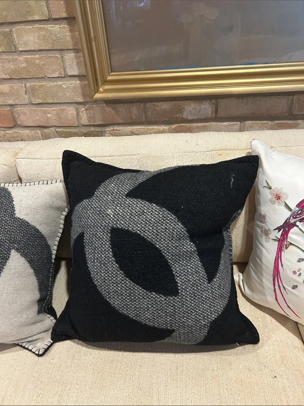 Authentic Chanel Cashmere Pillow Covers